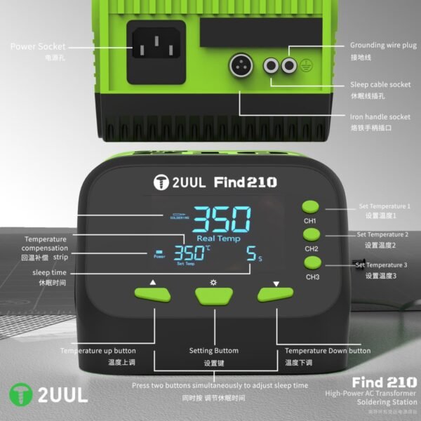 2UUL FD01 Find210 60W Soldering Station for Mobile and PCB Repair in Pakistan