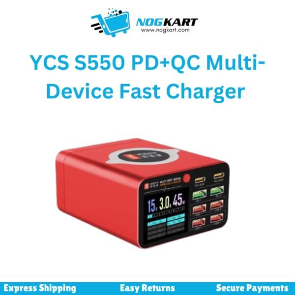 YCS S550 PD+QC Dual Port Fast Charger 33W for Mobile Devices in Pakistan